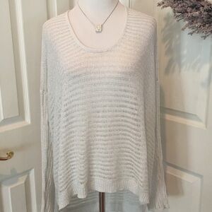 Light gray/silver high/low sweater, J. Lopez